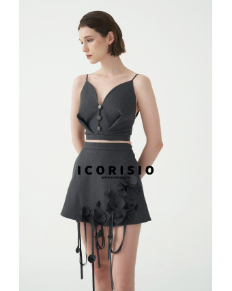 HYMN SKORT - CHARCOAL GREY