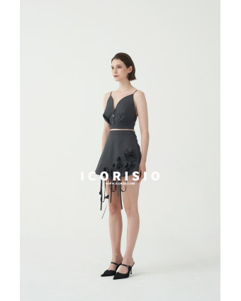 HYMN HEART TOP - CHARCOAL GREY