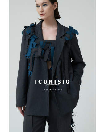 IN EVERY SEASON OVERSIZED BLAZER - CHARCOAL GREY