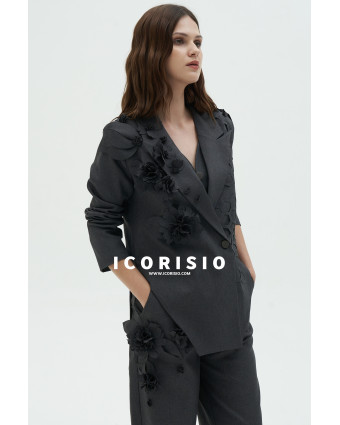 LAIT ET MIEL BLAZER - CHARCOAL GREY