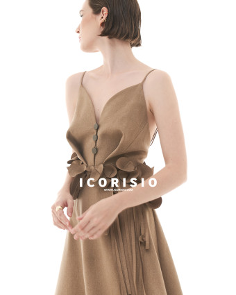 HYMN HEART DRESS - BROWN