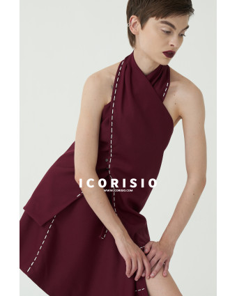 BE STILL HALTER TOP - WINE