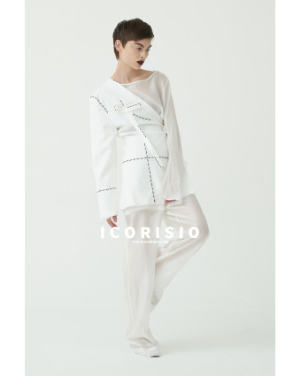 BE STILL HALF BLAZER OFF WHITE FULL SET 01 b