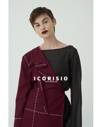 BE STILL HALF BLAZER WINE FULL SET 01 c