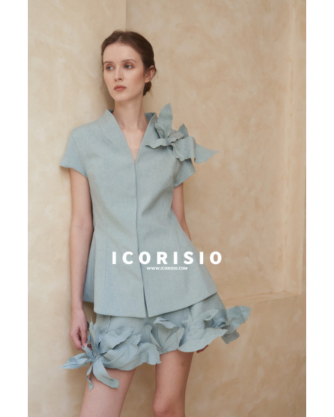 JOIE DE VIVRE TOP - POWDER BLUE